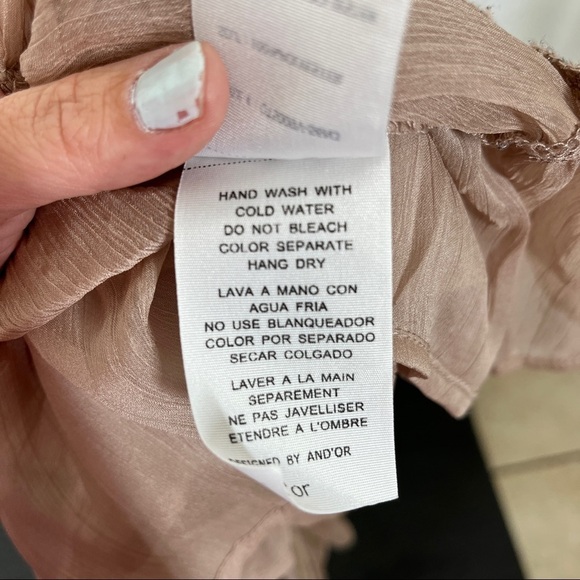 And’or vogue sheer oversized peplum ruffle sleeveless blouse - Picture 8 of 8